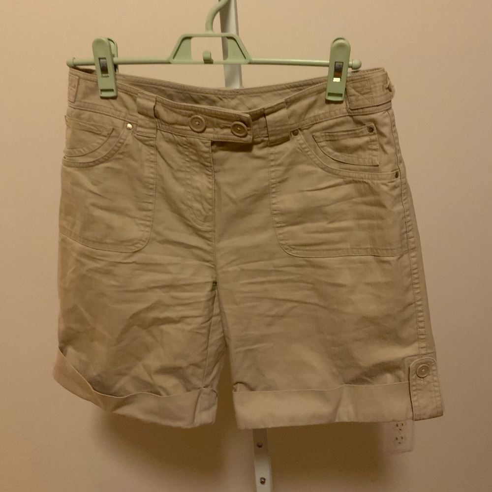 Tan Cotton Shorts